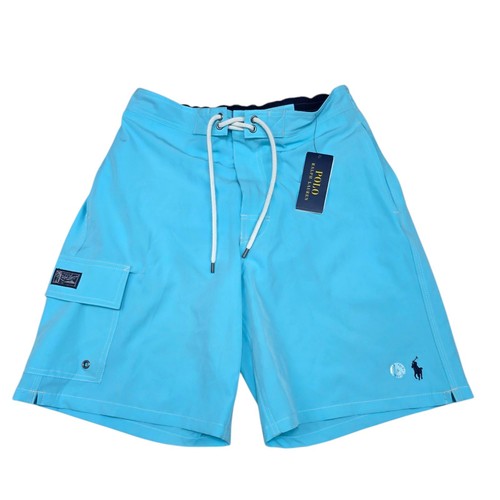 Polo Ralph Lauren Men's Small 8" Traveler Classic Swim Trunks Shorts Lined Aqua