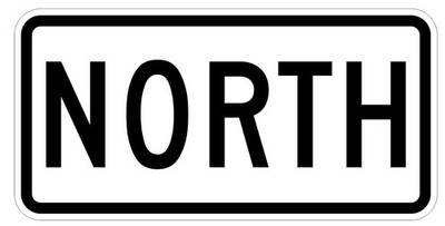 North Route Marker Sign Sticker R8493