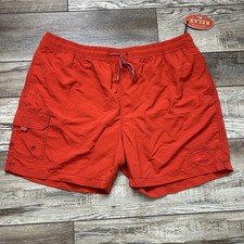 Tommy Bahama Relax Happy Go Cargo Swim Trunks Board Shorts Mens XXL Red NWT