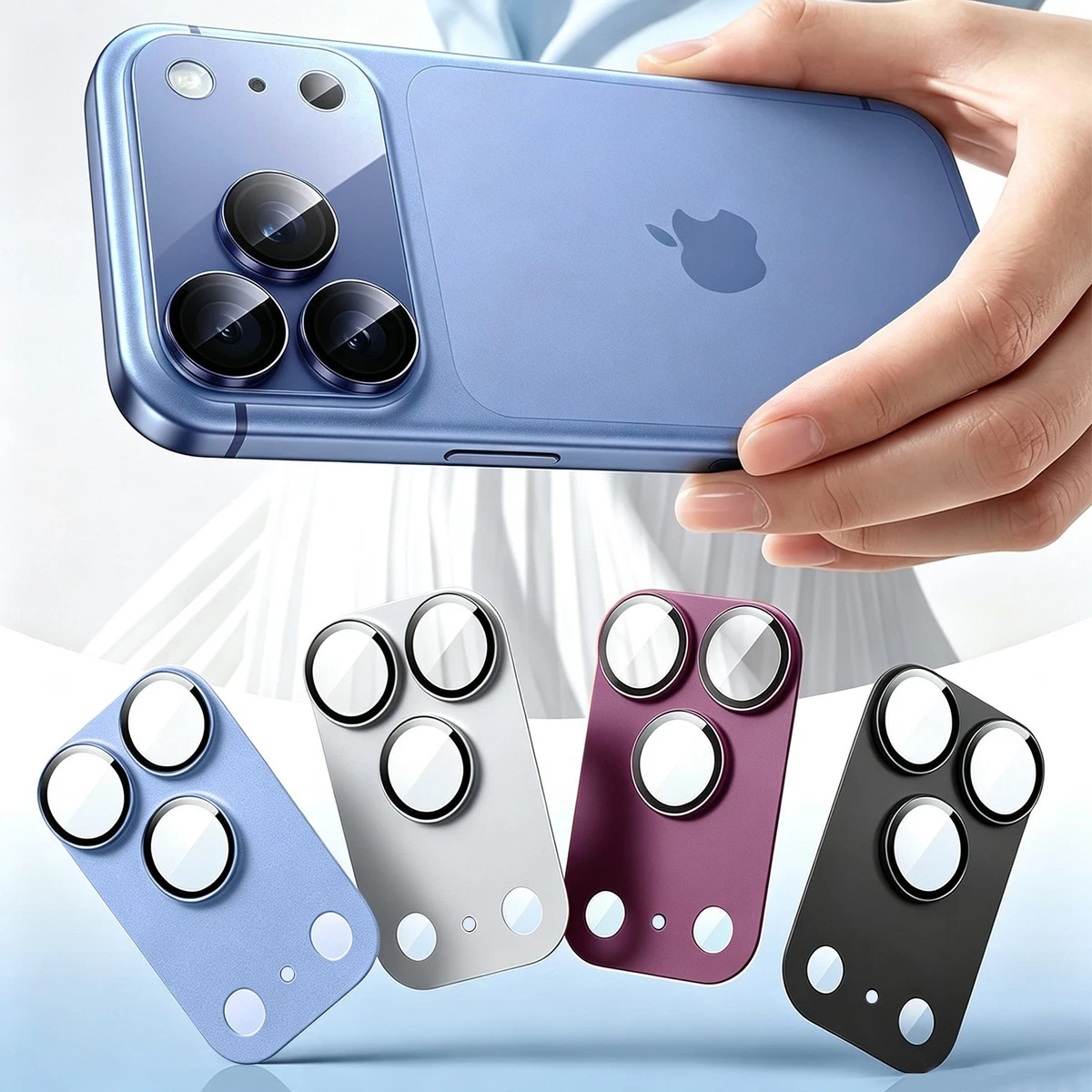 For iPhone 18 Pro Max 17 Pro Max Full Cover Metal Camera Protector Lens Glass