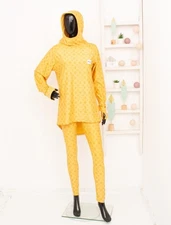 Eivy Icecold Base Layer Set Hooded Top + Leggings Thermal Monogram Mustard L