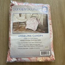 Canopy Couture Angelina Infant Car Seat Cover for Baby Pink Floral One Size