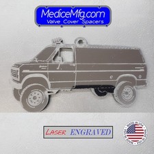 1979-1991 FORD QUADRAVAN 4X4 ECONOLINE PATHFINDER VAN Engraved Hanging Ornament