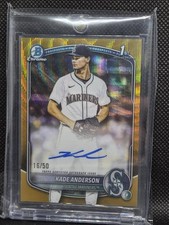 2025 Bowman Draft Chrome Prospect Auto Kade Anderson CPAKA Gold WAVE /50