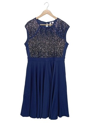 BODYFLIRT BOUTIQUE Abendkleid Damen Kleid Gr. DE 44 blau-silberfarben Elegant