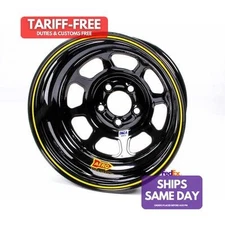 Aero Race ARW52-184710 Powder Coated Black Steel 15 Inch Wheel Rim 5x4.75 15x8 