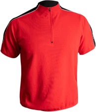 Schwinn Men's Classic Short Sleeve Cycling Jersey, Red, 3 back pockets, Various