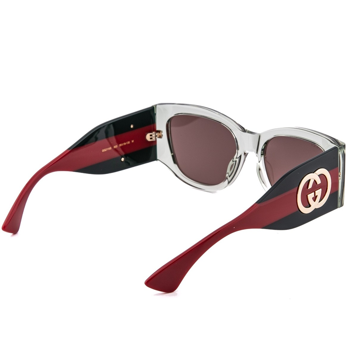 GUCCI Gg2115S 2115 Crystal Green Web Stripe Classic Logo Sunglass