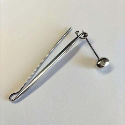Georg Jensen # 377 Sterling Silver 925 Vivianna Torun Brooch Vintage Rare - Picture 15 of 24