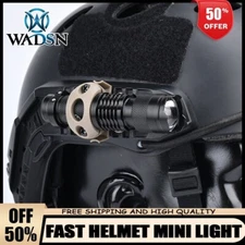 Tactical Helmet Light Mini Flashlight Telescopic Zoom Hunting FAST Helmet Lamp