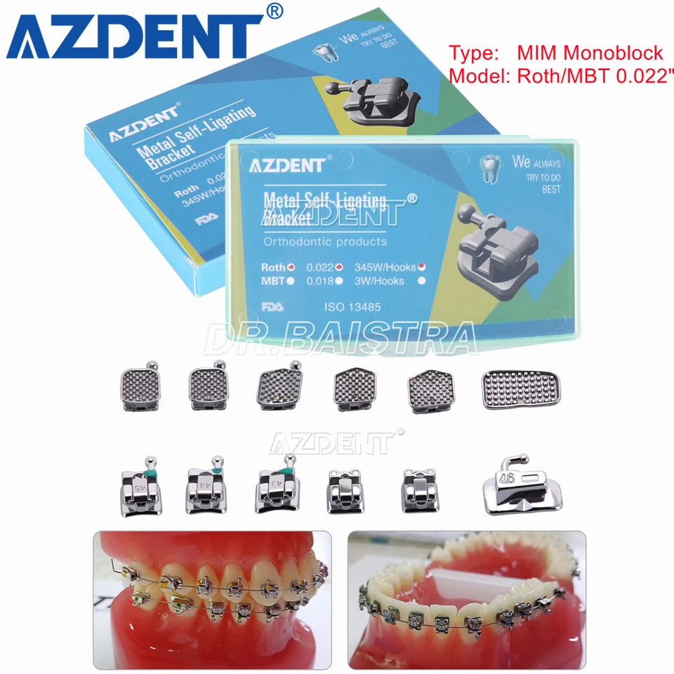 AZDENT 牙科矫正自立支架支架迷你 MBT/ Roth 022 — 第 2/4 张图片