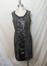 Vera Wang Sequin Dress Gray and Black Size 8
