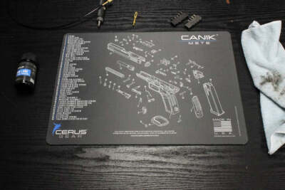 For CANIK® METE SCHEMATIC Handgun Gun Cleaning Mat Cerus Gear FDE