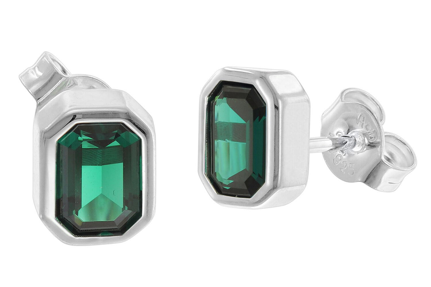 ТРЕНДОР Чмак Деймен-Рингтон 925 Silber Ohrstecker synth Турмалин 68496 14290₽