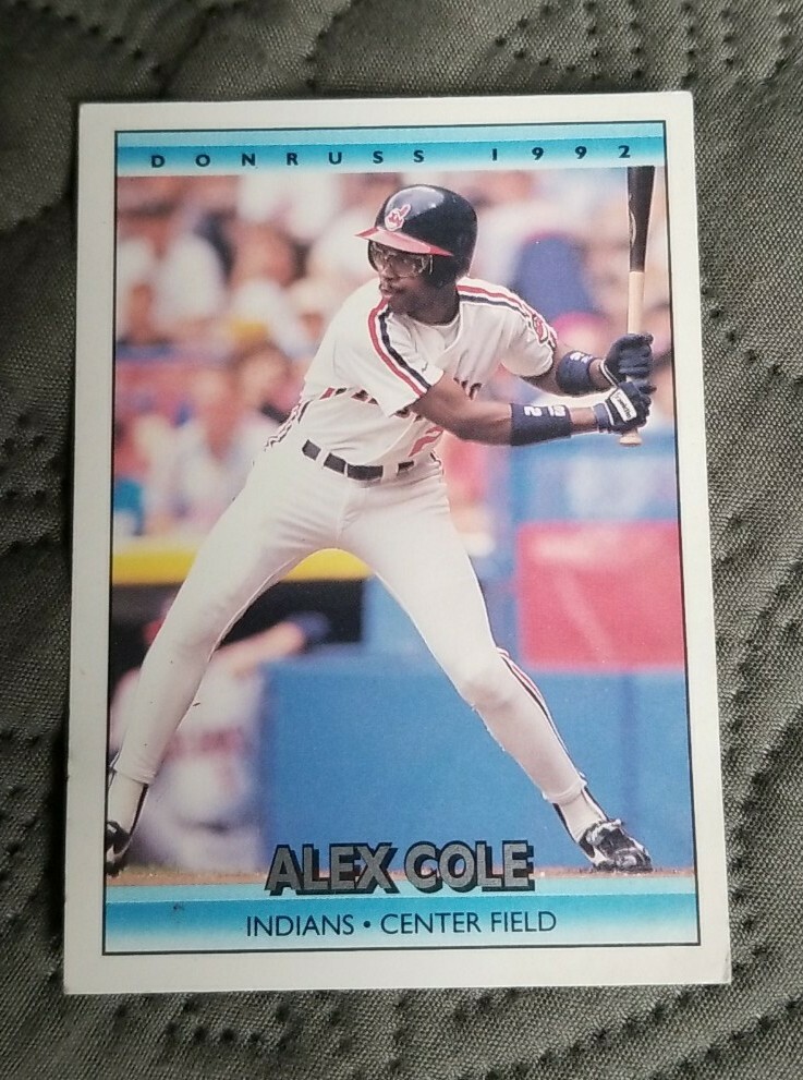1992 Donruss Baseball Card #220 Alex Cole - Cleveland Indians 
