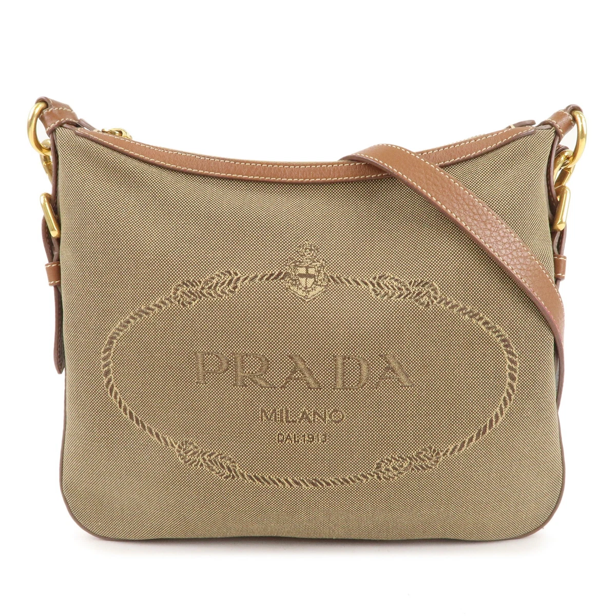 PRADA Brown Leather Shoulder Bags for Women for sale | eBay
