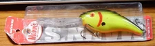 OLD MANN'S 30+ CRANKBAIT LURE IN BLACK CHARTEUSE COLOR NIP LQQK