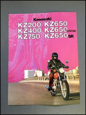 1979 Kawasaki Motorcycle Bike Vintage Brochure Catalog - KZ200