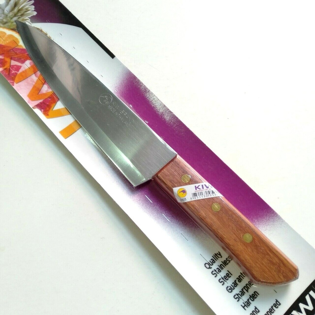Knife Kiwi No.288 8” Wood Handle Thai Quality Kitchen Chef Cook