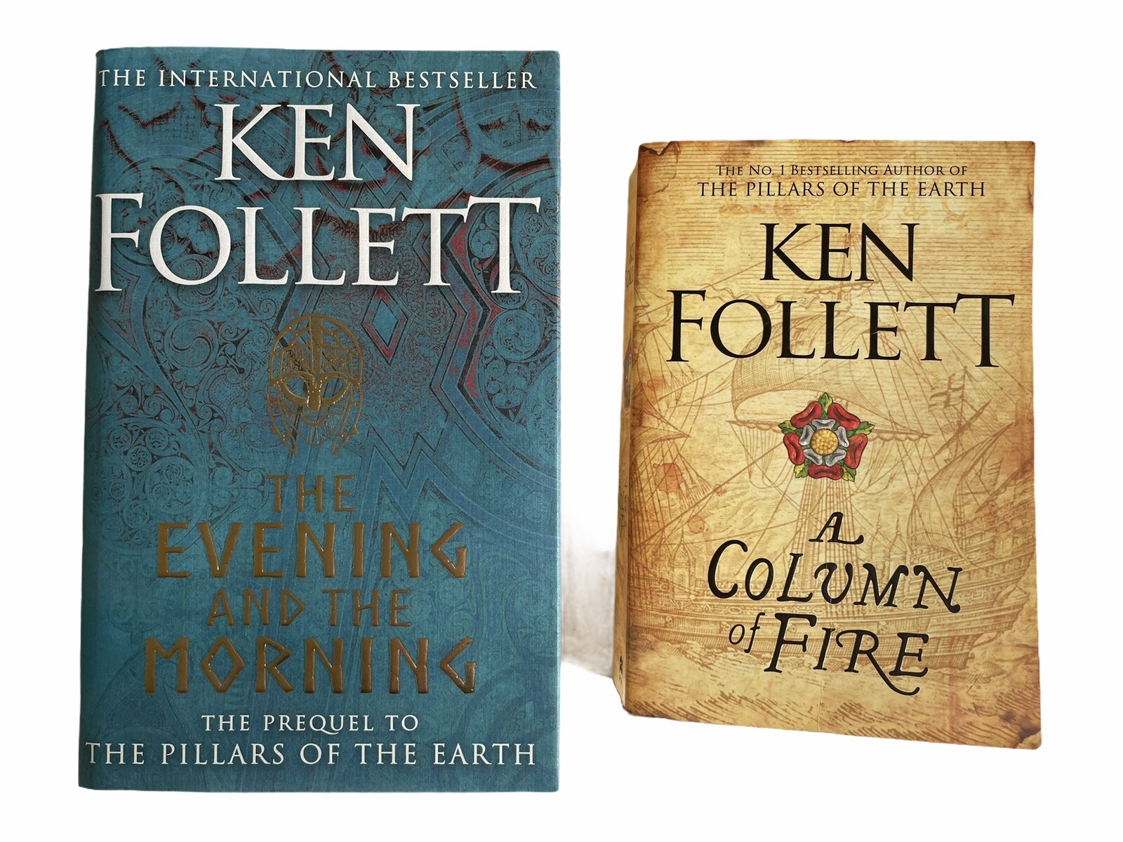 The Evening and the Morning Hardcover & A Column Of Fire Paperback Ken Follett