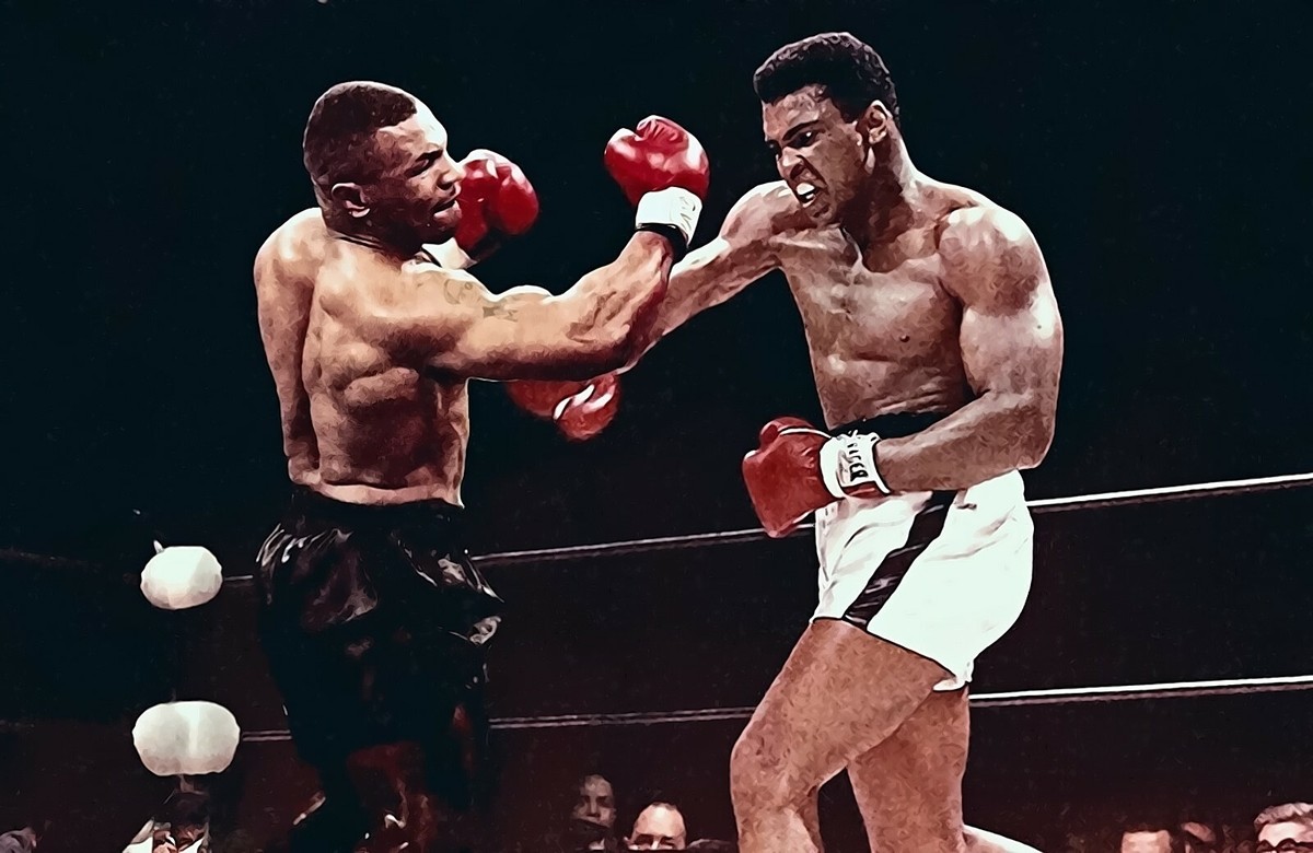 Mike Tyson vs Muhammad Ali Fight Poster Framed Art Boxing