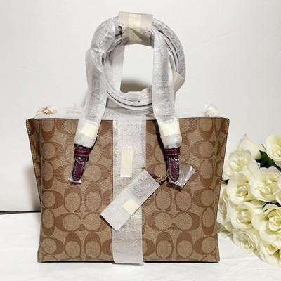 COACH Mollie Tote 25 In Signature Canvas Handbag C4250 for sale  