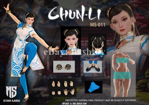 STAR MAN MS-011 1/6 Female Fighter ChunLi 12" Collectible Action Figure Model - Picture 2 of 20