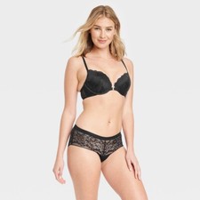Women's Micro and Lace Hipster Underwear - Auden - Medium - J11