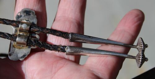 RARE Small Old USA INDY 500 RACE CAR RACING Solid Sterling Silver Bolo Tie - Picture 4 of 7
