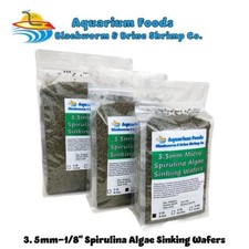 3.5mm -1/8" Micro Spirulina, Algae  Veggie Sinking Wafers, All Tropical Fish