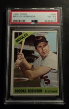 1966 Topps #390 Brooks Robinson Baltimore Orioles HOF  PSA 4 AUT#8669