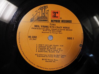 NEIL YOUNG CRAZY HORSE ZUMA LP VINYL ALBUM | eBay