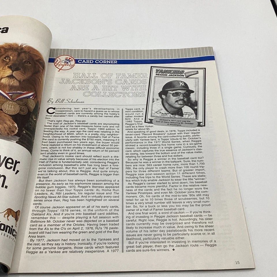 New York Yankees 1994 Scorebook & Souvenir Program Unscored Baltimore Orioles - Image 3 of 4