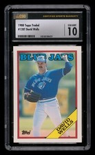 1988 Topps Traded David Wells #128T RC Toronto Blue Jays Rookie CSG 10 GEM MINT
