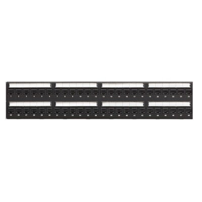 Leviton 6A586-U48 2RU Cat 6A 48-Port Patch Panel UTP Flat 110-Style Black