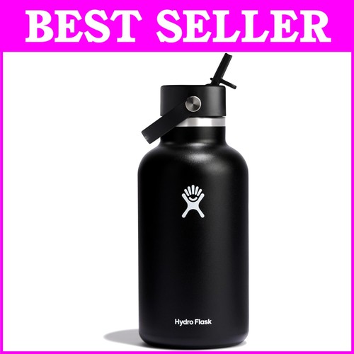 Leakproof Insulated Water Bottle with Straw Lid – 64 Oz for Sports & Travel