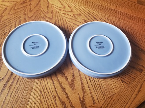Better Homes & Gardens-Parker Blue Stoneware Stackable Salad Plates 2, 8" Round - Picture 2 of 4