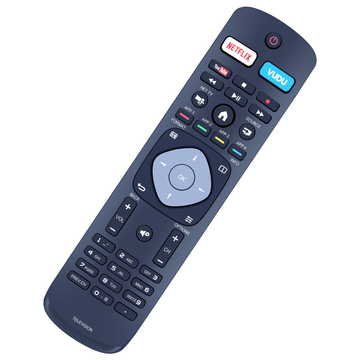 New Replace Remote for Philips TV 49PFL7900 75PFL6601 55PFL7900F7 43PFL4901F7
