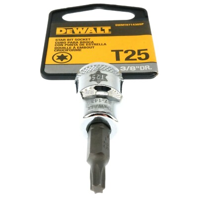 Dewalt DWMT87143OSP T25 Chrome Torx Bit Socket, 3/8