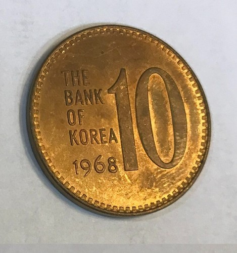 Rara COREA DEL SUD 1968 10 vinta - bella UNC - Foto 2 di 2