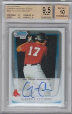 2011 Bowman Chrome Pros Autograph #BCP107 Red Sox Garin Cecchini BGS GemMt 9.5