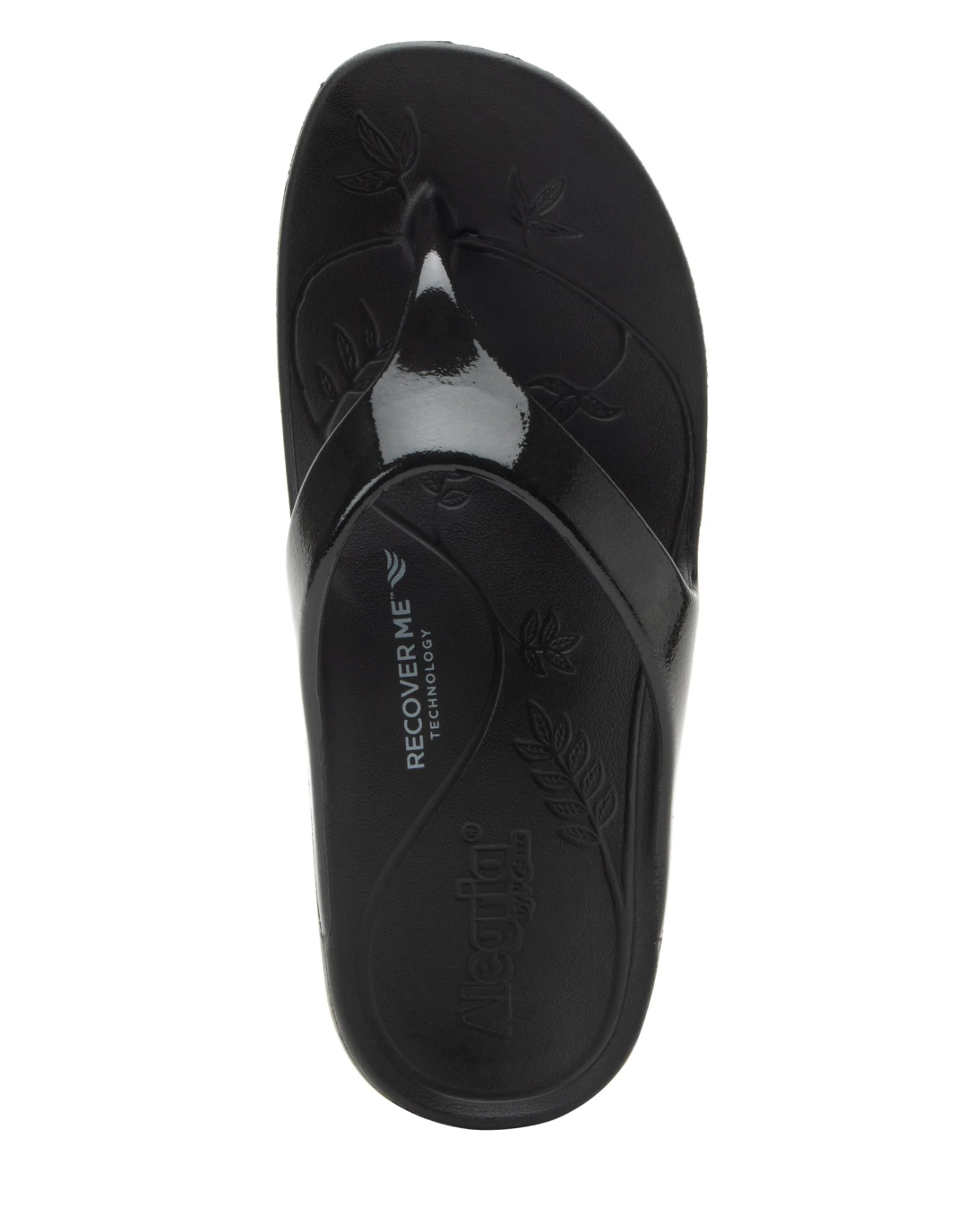 Alegria Arch Support Balancing Thong Sandals Ode Black Gloss US Size 6