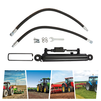 Hydraulic Cylinder Top Link w/ Locking Block+Hose Dual-Acting 18 1/8''-26 3/8''