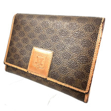 CELINE Bifold Wallet Macadam Vintage PVC Auth...