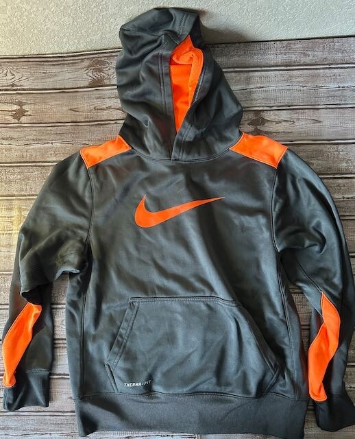 black and orange nike sweater