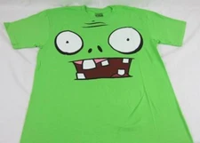 Mens NEW Plants vs. Zombies Lime Green Big Face T-Shirt Size M 2XL