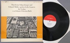 T334 Bach 6 Violin Sonatas Schneeberger Müller Musicaphon BM 30 SL 3006 Stereo