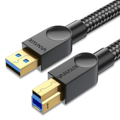 USB 3.0 Cable B Male to USB A Data Cable USB 3 Type B Cord Compatible with Do...