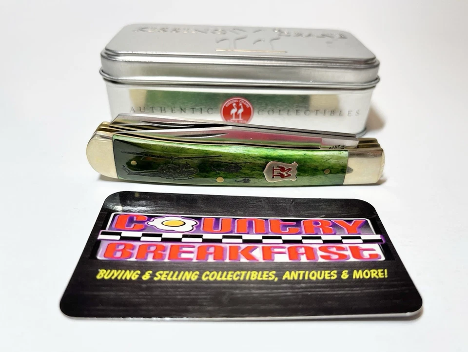 Cuchillo cazador de huesos verdes veterano de Vietnam Kissing Crane edición limitada certificado de autenticidad ¡NUEVO EN CAJA! Foto 3 de 4