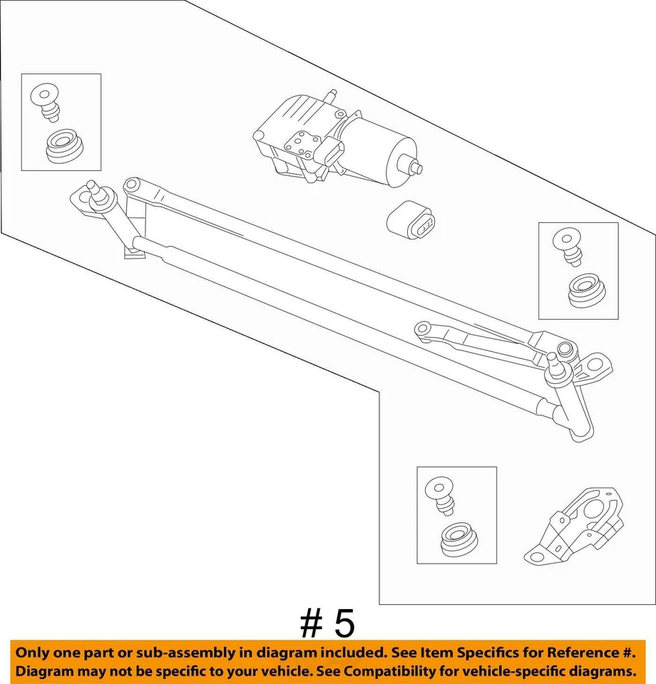 Motor limpiaparabrisas compatible con 18-23 TIGUAN 914499 Foto 4 de 4